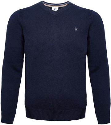 R2 Trui V-Hals Merinowol Navy Product