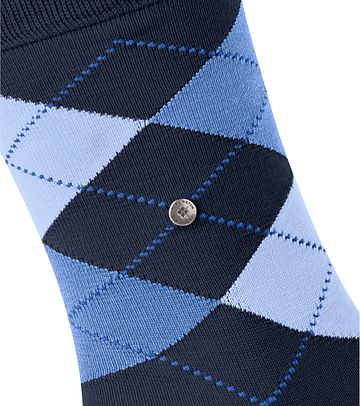 Burlington Manchester Socks Checkered Blue 6120 Product / Detail