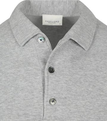 Profuomo Longsleeve Poloshirt Luxury Basic Grau Product / Detail