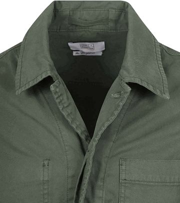 King Essentials The Benjamin Overshirt Olijfgroen Product / Detail