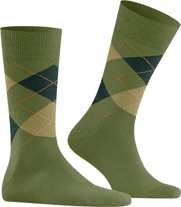 Burlington Edinburgh calze in lana verde 7685 Product