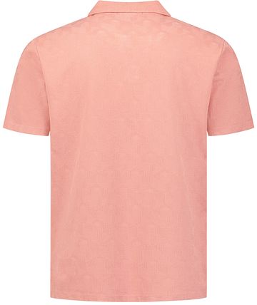 No Excess Jacquard Polo Shirt Riva Coral Product / Achterkant