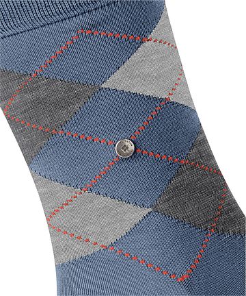 Burlington Manchester Skarpety w kratę niebieskie 6274 Product / Detail