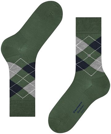Calze Burlington Manchester a rombi verde 7982 Product