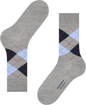 Burlington calze Manchester a rombi grigie 3615 Product / Detail