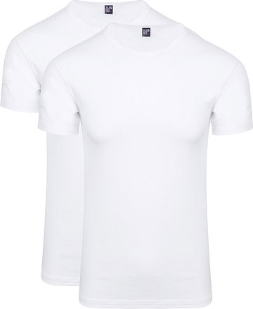 Alan Red Ottawa T-shirt Stretch Wit (2Pack)