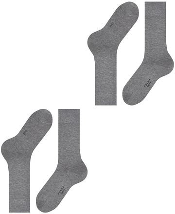 Falke Happy Socks 2 pares gris melange Product