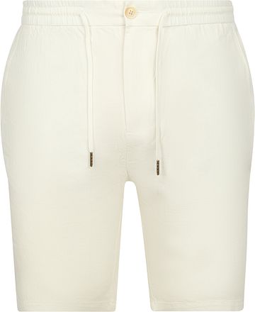 Scotch and Soda Fave Short Cotton Linen Råhvid