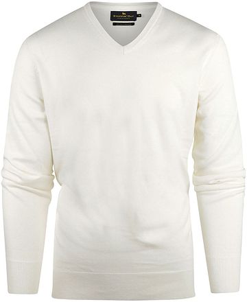 Steppin' Out Tröja Kashmir V-ringad Off-White