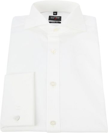 OLYMP Slim Fit skjorte med dobbeltmanchet fersken Product / Detail