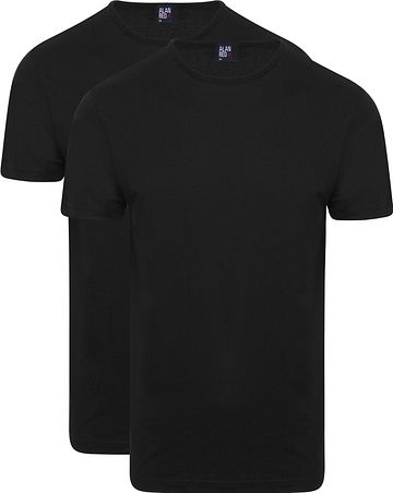 Alan Red Derby O-Hals T-Shirt Black (2Pack) Product