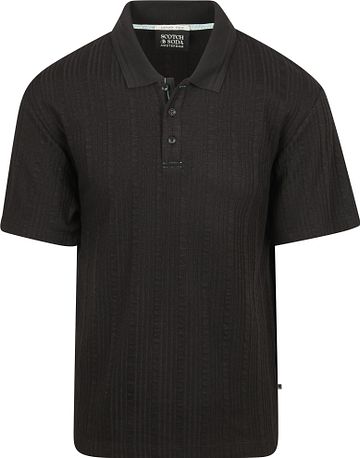 Scotch & Soda Polo Maille Texturée Noir Product
