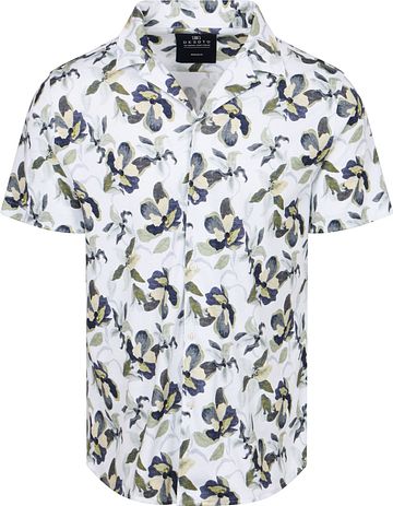 Desoto Chemise Manches Courtes Festival Blanche Vert Product
