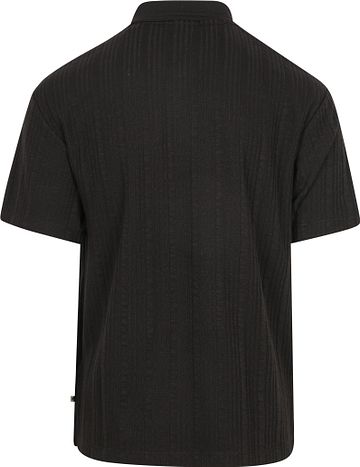 Scotch And Soda Knitted Polo Structured Zwart Product / Achterkant