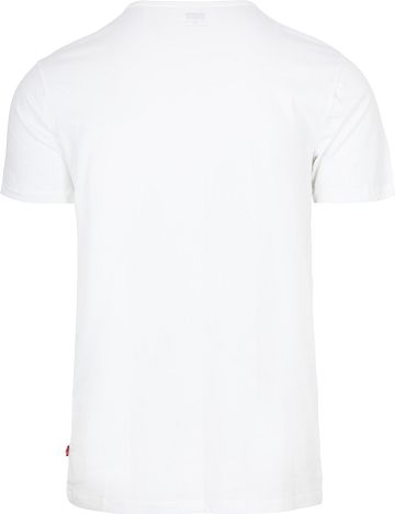 Levi's T-Shirt Solid Crew Weiß 2-Pack Product / Achterkant