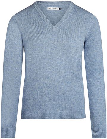 Steppin' Out Women Pullover V-Neck Lambswool Light Blue Product