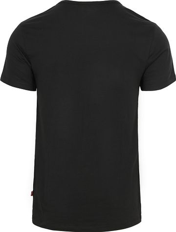 Levi's T-Shirt V-Neck Black 2-Pack Product / Achterkant
