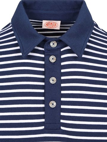 Armor-Lux Poloshirt Stripes Marineblå Product / Detail