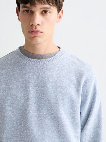 Scotch and Soda Pullover Blauw Melange Model / Detail