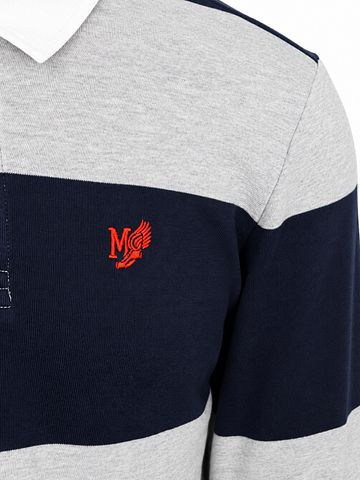 McGregor Rugbyshirt Rayure Marine Gris