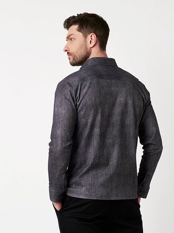 DESOTO Hemdjacke Denim Spark Navy Model / Achterkant