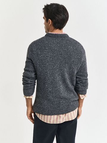 Gant Pullover Wool Blend Anthracite Model / Achterkant