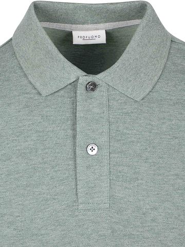 Profuomo Piqué Polo Shirt Melange Green Product / Detail