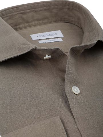 Profuomo Shirt Linen Green Product / Detail