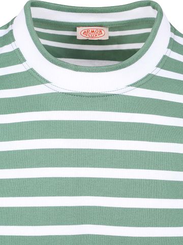 Armor-Lux T-Shirt Hèritage Stripes Green Product / Detail