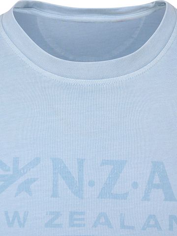 NZA T-Shirt Faded Logo Himmelblau Product / Detail