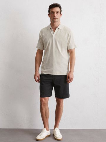 Marc O'Polo Polo Shirt Riva Terry Cloth Ecru Model / Voorkant
