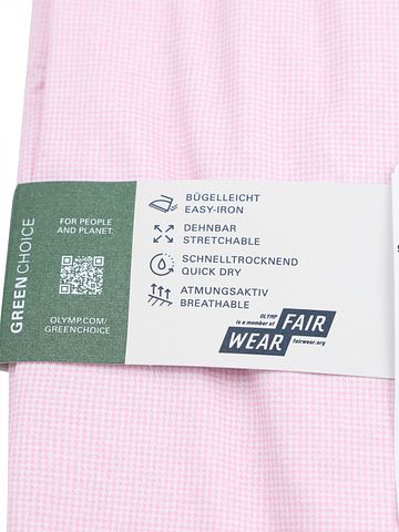 OLYMP Overhemd Level 5 24/Seven Pied De Poule Roze Product / Detail