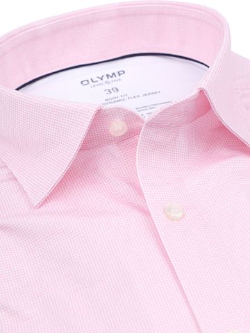 OLYMP Skjorta Level 5 24/Seven Pied De Poule Rosa Product / Detail