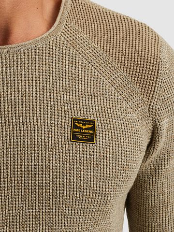 PME Legend Knitted Sweater Melange Beige Model / Detail