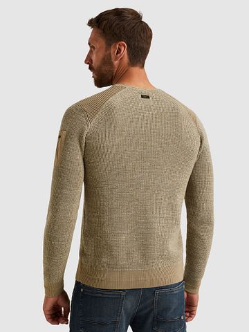 PME Legend Knitted Sweater Melange Beige Model / Achterkant