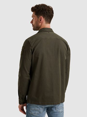 PME Legend Overshirt Canvas Olive Model / Achterkant