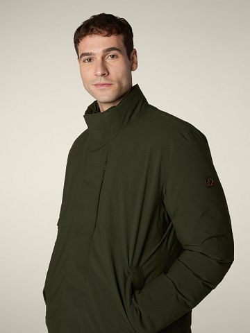 Save The Duck Jas Sesle Hood Olive Model / Zijkant