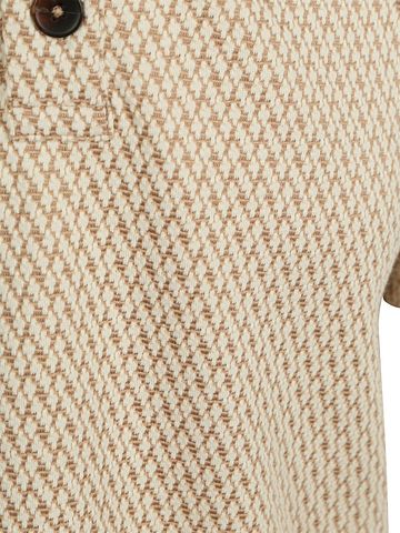 Scotch & Soda Strikket Polo Jacquard Beige Product / Detail