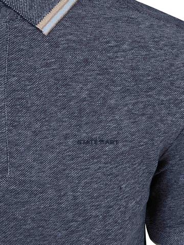 State of Art Poloshirt Tipping Cotton Linen Navy Product / Detail