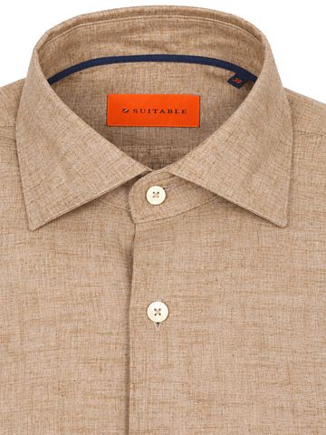 Suitable Hemd Melange Camel Product / Detail