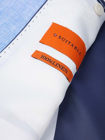 Suitable Veste de Costume De Lin Panama Bleu Clair Product / Detail