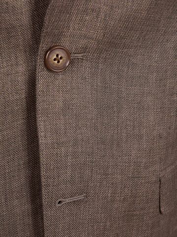 Suitable Veste de Costume Linen Twill Marron Product / Detail