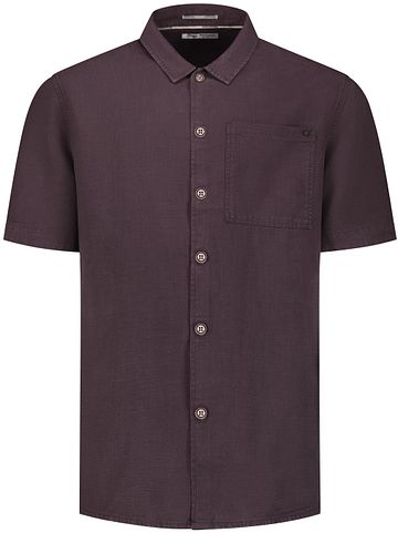 No Excess Short Sleeve Shirt Linen Blend Brown Product