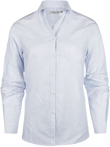 Steppin' Out Bibi Oxford Stripe Women's Blouse Light Blue Product