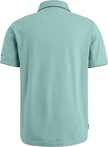 PME Legend Polo Shirt Piqué Logo Light Blue Product / Achterkant