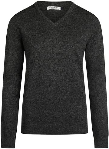 Steppin' Out Pullover Femme Col-V Laine Merino Anthracite Product