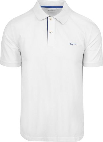 Gant Contrast Piqué Polo Blanche Product