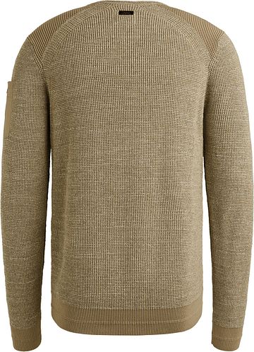 PME Legend Knitted Sweater Melange Beige Product / Achterkant