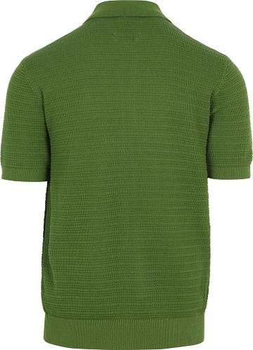 Scotch & Soda Strickpolo Struktur Grün Product / Achterkant