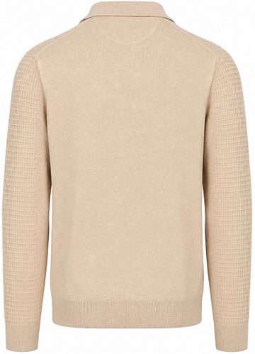 McGregor Pull zippé col montant Polo Knitted Structure Sand